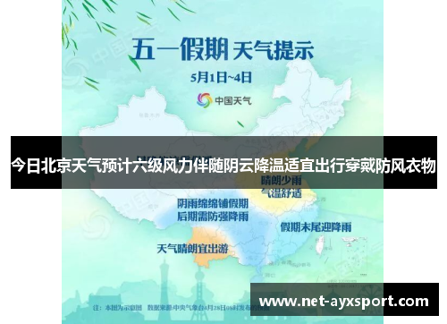 今日北京天气预计六级风力伴随阴云降温适宜出行穿戴防风衣物