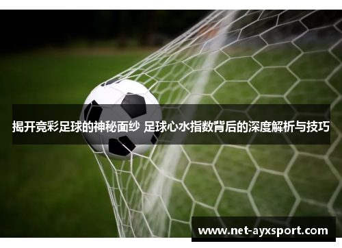 揭开竞彩足球的神秘面纱 足球心水指数背后的深度解析与技巧